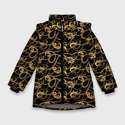 Куртка зимняя для девочки Versace, цвет: 3D-светло-серый