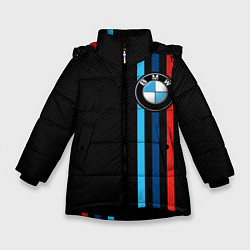 Куртка зимняя для девочки BMW M SPORT CARBON, цвет: 3D-черный