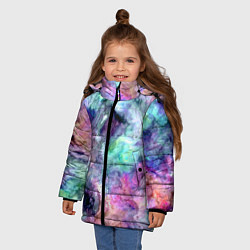 Куртка зимняя для девочки Color splashes, цвет: 3D-черный — фото 2