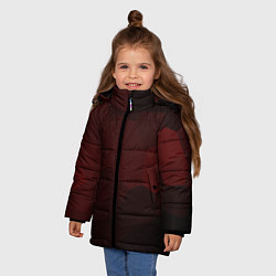 Куртка зимняя для девочки Пикси кристаллы, цвет: 3D-черный — фото 2