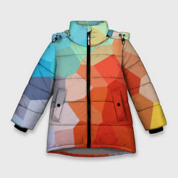 Куртка зимняя для девочки Пикси кристаллы, цвет: 3D-светло-серый
