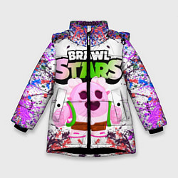 Куртка зимняя для девочки Sakura Spike Brawl Stars, цвет: 3D-черный