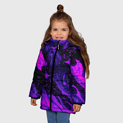 Куртка зимняя для девочки ФИОЛЕТОВЫЙ ОГОНЬ, цвет: 3D-черный — фото 2