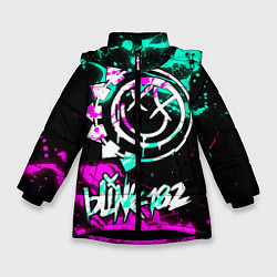 Куртка зимняя для девочки Blink-182 6, цвет: 3D-черный