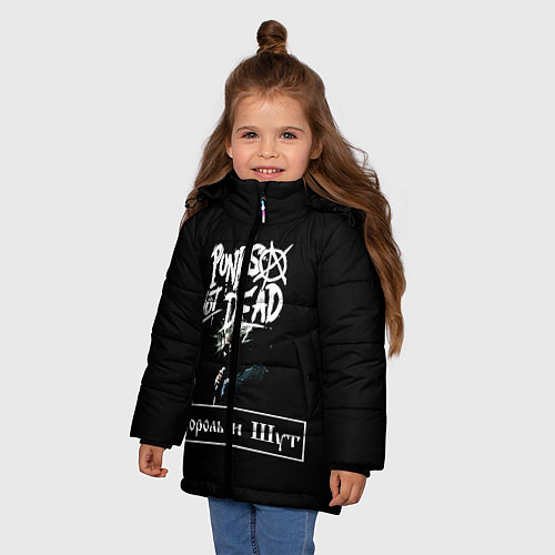 Зимняя куртка для девочки КИШ / 3D-Черный – фото 3
