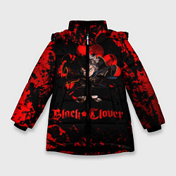 Куртка зимняя для девочки Черный Клевер Черный Бык 8, цвет: 3D-черный