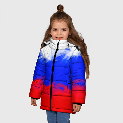 Зимняя куртка для девочки Россия / 3D-Черный – фото 3