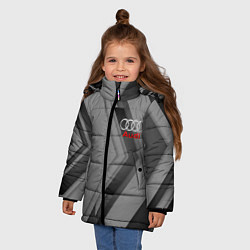 Куртка зимняя для девочки AUDI, цвет: 3D-черный — фото 2