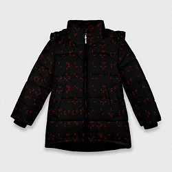 Куртка зимняя для девочки Предатор Алфавит Z, цвет: 3D-черный