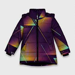 Куртка зимняя для девочки RARE, цвет: 3D-черный