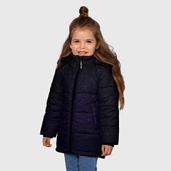 Куртка зимняя для девочки Звездное небо, цвет: 3D-черный — фото 2