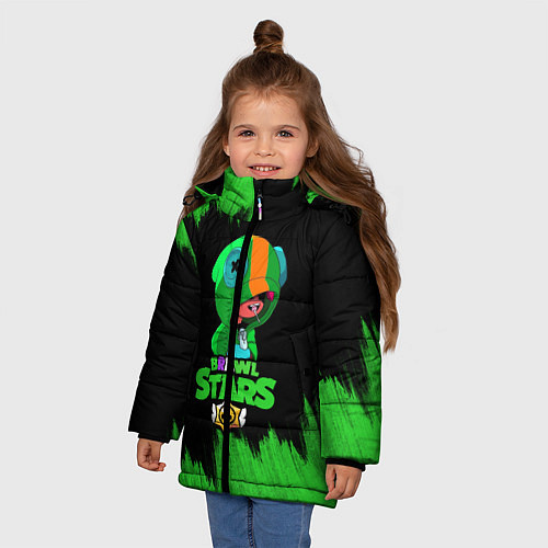 Зимняя куртка для девочки BRAWL STARS LEON / 3D-Черный – фото 3