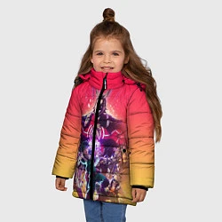 Куртка зимняя для девочки МОЯ ГЕРОЙСКАЯ АКАДЕМИЯ, цвет: 3D-светло-серый — фото 2