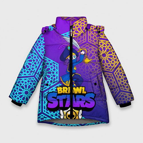 Зимняя куртка для девочки MORTIS BRAWL STARS / 3D-Светло-серый – фото 1