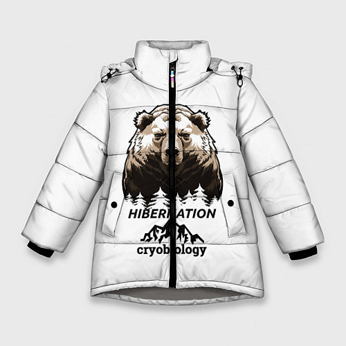 Зимняя куртка для девочки Hibernation / 3D-Светло-серый – фото 1