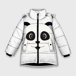Куртка зимняя для девочки Panda, цвет: 3D-черный