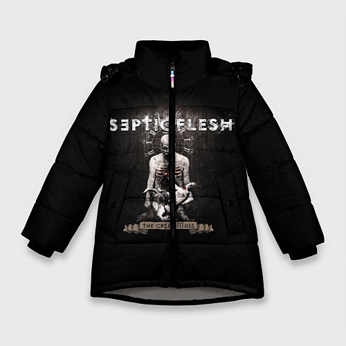 Зимняя куртка для девочки Septicflesh / 3D-Светло-серый – фото 1