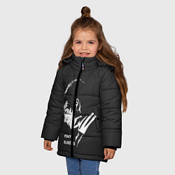 Куртка зимняя для девочки Острые Козырьки, цвет: 3D-черный — фото 2