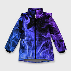 Куртка зимняя для девочки ОГОНЬ, цвет: 3D-светло-серый