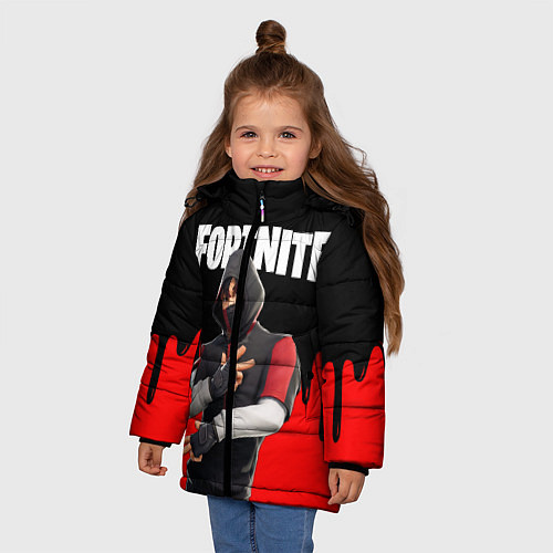 Зимняя куртка для девочки FORTNITE x IKONIK / 3D-Черный – фото 3