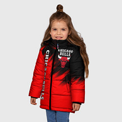 Куртка зимняя для девочки CHICAGO BULLS, цвет: 3D-красный — фото 2
