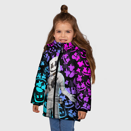 Зимняя куртка для девочки FORTNITE x MARSHMELLO / 3D-Черный – фото 3