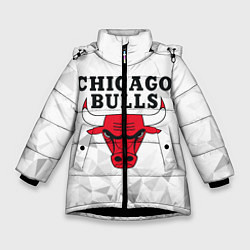 Куртка зимняя для девочки CHICAGO BULLS, цвет: 3D-черный