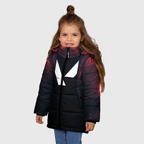 Зимняя куртка для девочки Valorant / 3D-Черный – фото 3