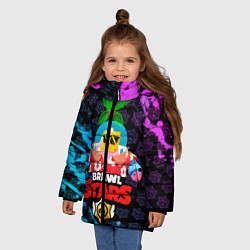 Куртка зимняя для девочки BRAWL STARS NEW SPROUT 9, цвет: 3D-черный — фото 2