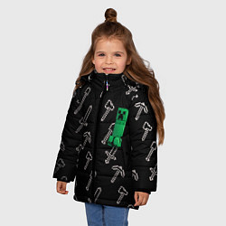 Куртка зимняя для девочки MINERCRAFT, цвет: 3D-черный — фото 2