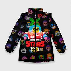 Куртка зимняя для девочки BRAWL STARS NEW SPROUT 14, цвет: 3D-черный