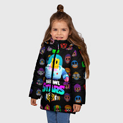 Куртка зимняя для девочки BRAWL STARS SPROUT 27, цвет: 3D-черный — фото 2