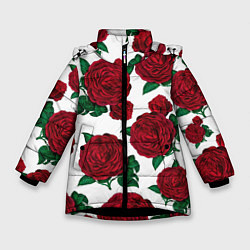 Зимняя куртка для девочки Винтажные розы