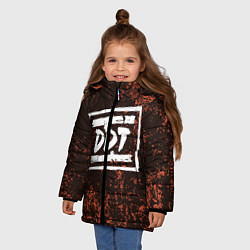 Куртка зимняя для девочки ДДТ Z, цвет: 3D-черный — фото 2