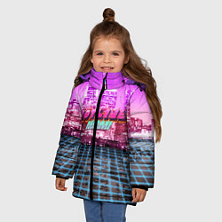 Куртка зимняя для девочки HOTLINE MIAMI 2, цвет: 3D-черный — фото 2
