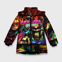 Куртка зимняя для девочки HOTLINE MIAMI, цвет: 3D-черный