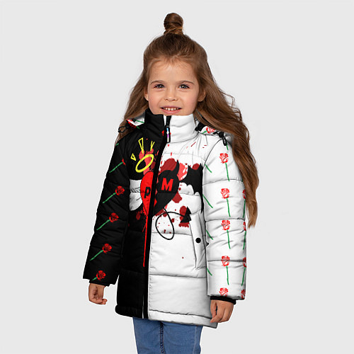 Зимняя куртка для девочки Добро и зло, Payton Moormeier / 3D-Черный – фото 3