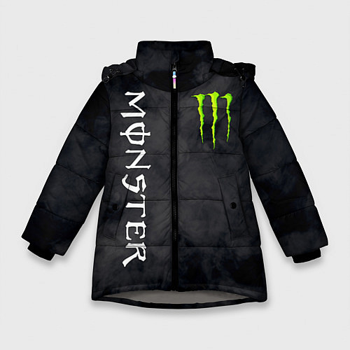 Зимняя куртка для девочки MONSTER ENERGY / 3D-Светло-серый – фото 1