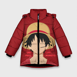 Куртка зимняя для девочки Luffy, цвет: 3D-черный