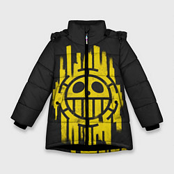 Куртка зимняя для девочки Skull One Piece, цвет: 3D-черный