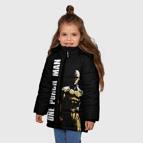 Зимняя куртка для девочки One Punch Man / 3D-Черный – фото 3