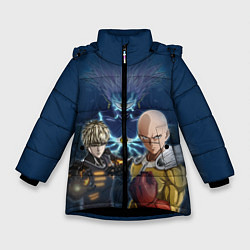 Куртка зимняя для девочки One Punch Man, цвет: 3D-черный