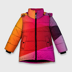 Куртка зимняя для девочки ABSTRACT, цвет: 3D-черный