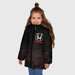 Куртка зимняя для девочки HONDA, цвет: 3D-черный — фото 2