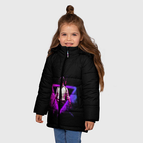 Зимняя куртка для девочки Pubg / 3D-Черный – фото 3