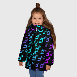 Куртка зимняя для девочки JOJOS BIZARRE ADVENTURE, цвет: 3D-светло-серый — фото 2