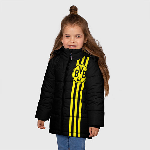 Зимняя куртка для девочки BORUSSIA / 3D-Черный – фото 3