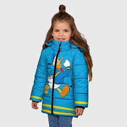 Куртка зимняя для девочки Дональд Дак, цвет: 3D-черный — фото 2