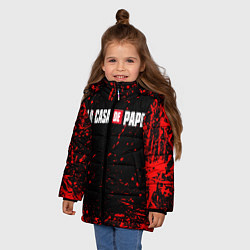 Куртка зимняя для девочки La Casa de Papel спина Z, цвет: 3D-красный — фото 2
