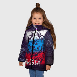 Куртка зимняя для девочки Russia Bear, цвет: 3D-черный — фото 2